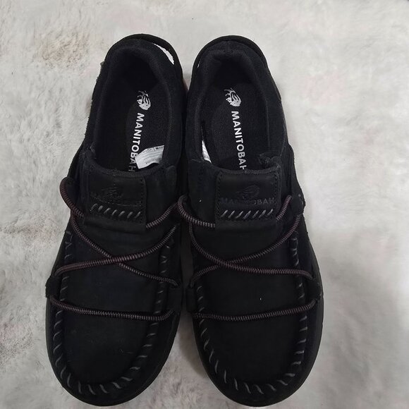 Manitobah Men's Makwa Slip-On Mukluk Black Suede Sizes New 60169 Waterproof - Picture 10 of 11